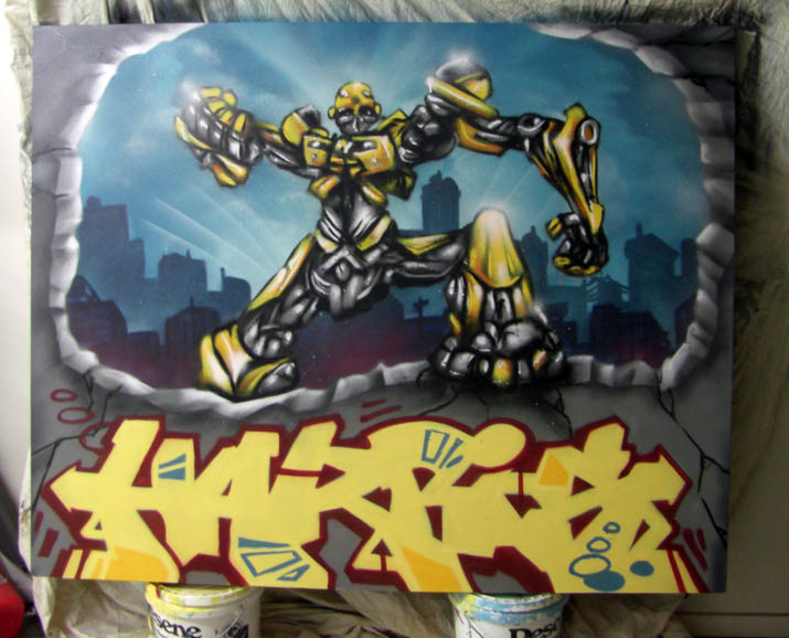 graffiti art canvas NZ, Transformers