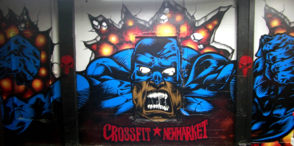 Crossfit graffiti art mural