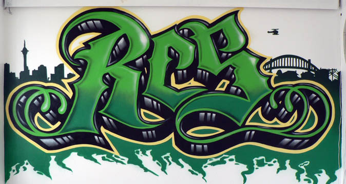 graffiti art shop interior feature wall auckland NZ