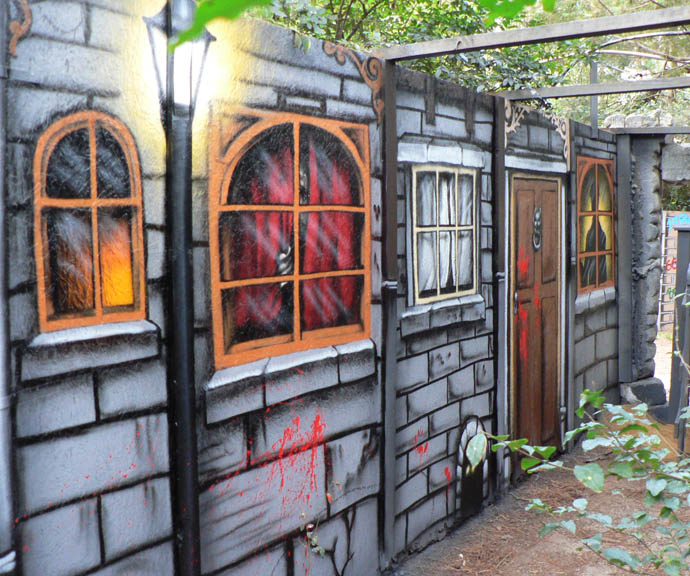 scenery background mural painting at Spookers Auckland NZ