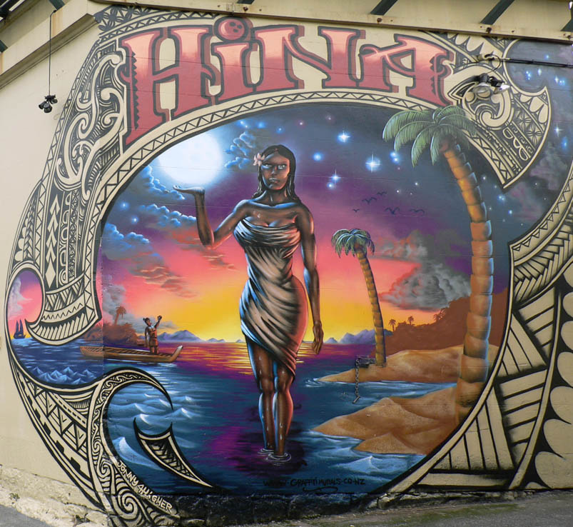 Hina Polynesian Goddess Auckland street art