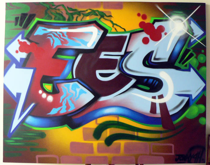 Auckland graffiti canvas
