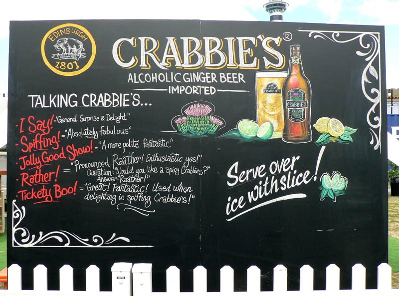 Crabbie's chalk art