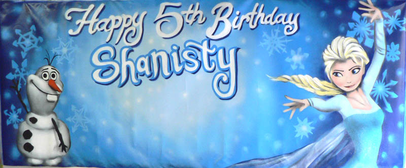 Frozen birthday banner