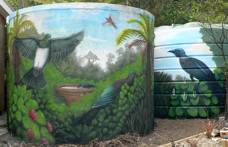 water tank mural