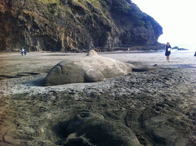 NZ sand sculpture