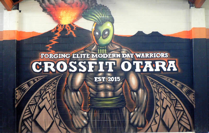 Crossfit NZ gym mural