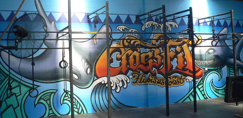 Crossfit graffiti mural