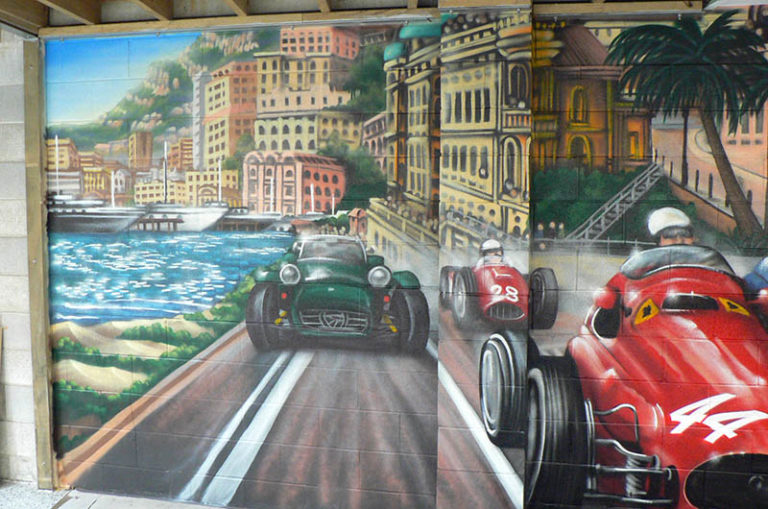 Vintage car mural NZ Murals and Graffiti Art