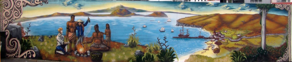 historic Auckland heritage mural in Ponsonby